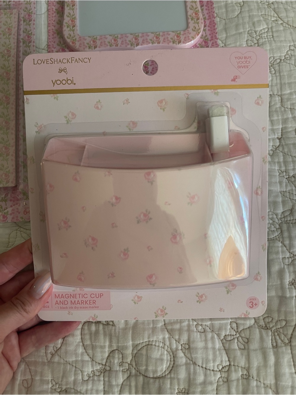 New LoveShackFancy x Yoobi Target Magnetic Locker Essentials Set 3pc NWT Mirror - Picture 4 of 4